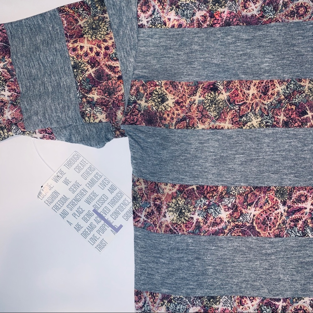 Lularoe Large Paisley Stripes Irma Tunic shirt